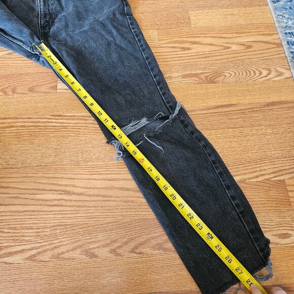 Orange Tab Levi's Vintage Black Slim Fit Tapered Leg Denim Jeans - Picture 6 of 7